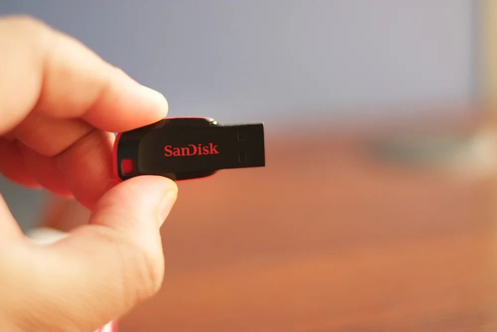 Ordinary USB stick for data backup